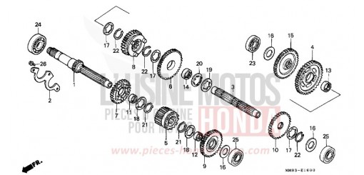 TRANSMISSION (1) VT1100CJ de 1988